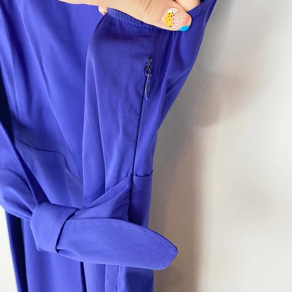 Theory Dress Analba Blue Poplin 4 - Picture 6 of 11